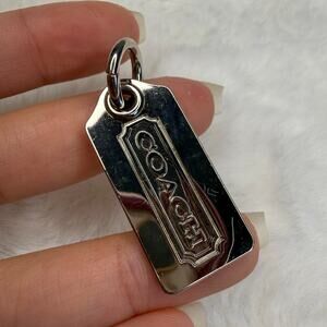 1" y2k COACH Vintage Fob Bag Charm Hang tag Hangtag